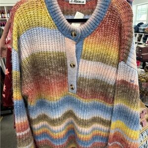MACARON Multicolor Striped Women's Sweater